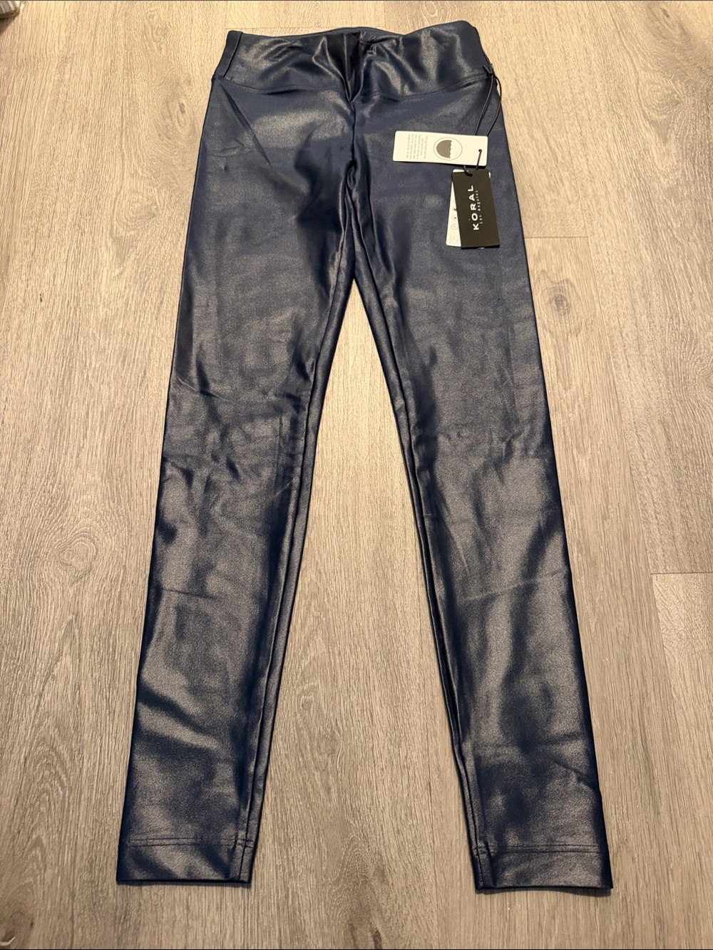 Koral Men's Skinny Faux-Leather Jeans - Navy Blue